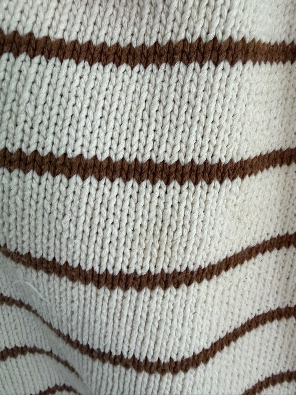Sezane sweater with cream and tan stripes (READ DESCRIPTION) - Picture 2 of 5